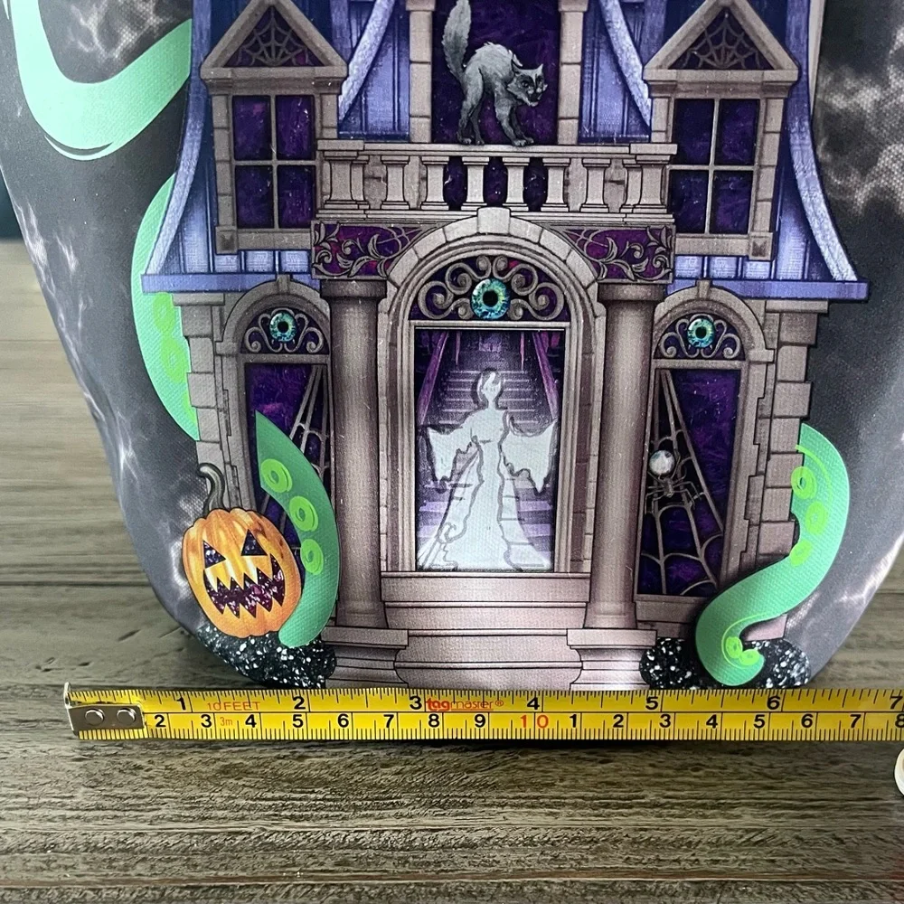 Bath & Body Works Spooky Mansion Tote with Green and Purple Accents - Picture 6 of 9